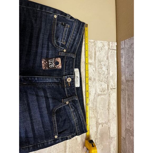 KanCan Women's Mid-Rise Distressed Cropped Denim Jeans Blue Size 13/30 Casual - Picture 13 of 16